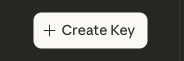 Create Key button in Anthropic console